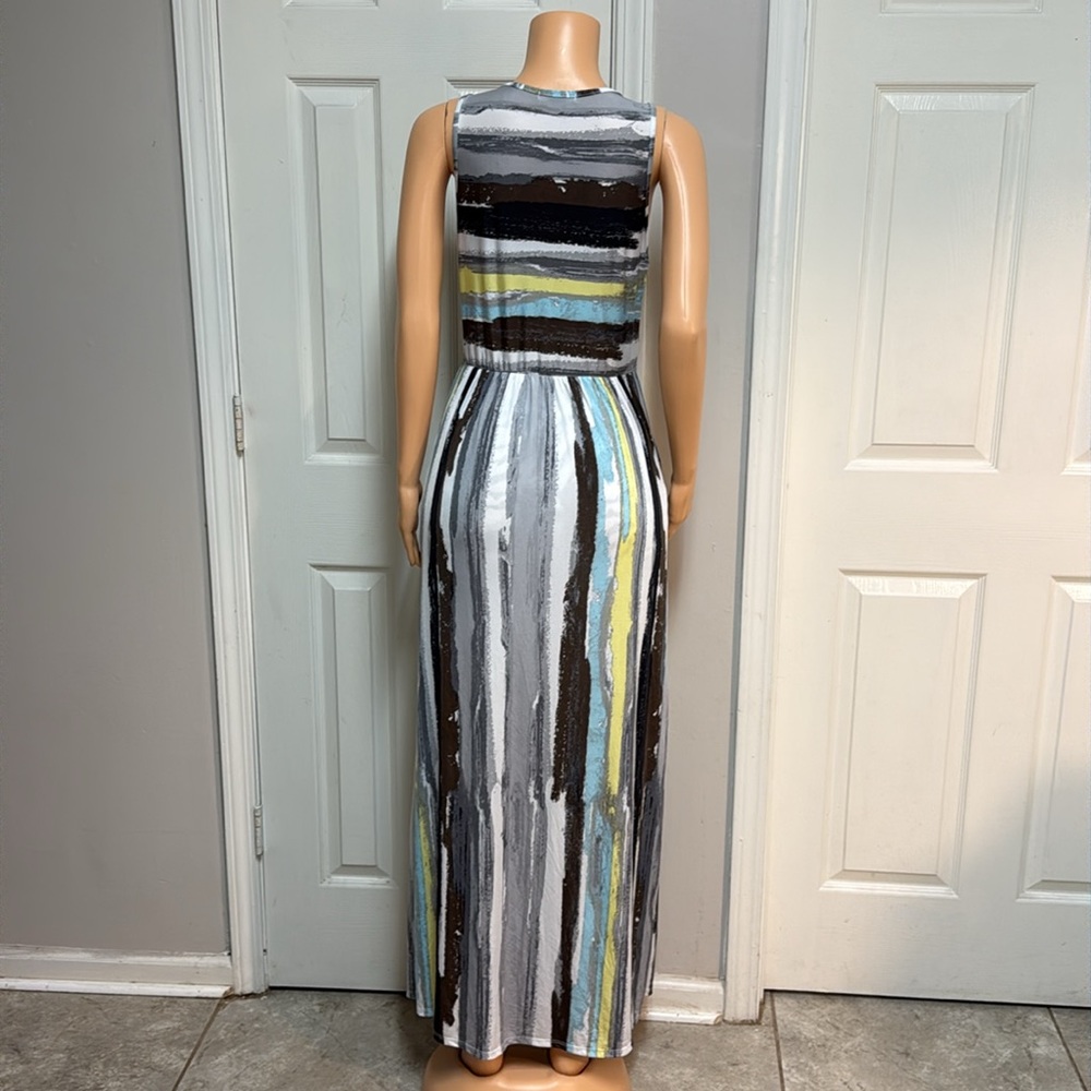 Loges Multicolor Patterned Fabric Mixi Dress - image 3